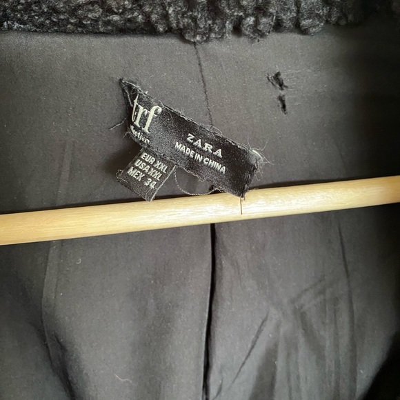 Zara TRF collection teddy bomber coat XXL - Picture 3 of 7